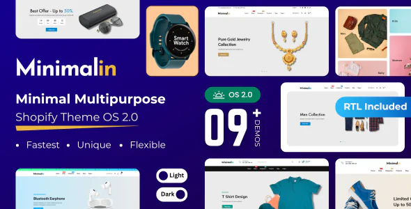 Minimalin v1.1.6 - Minimal Multipurpose Shopify Theme OS 2.0