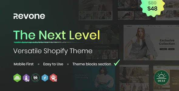 Revone v1.0 - Next Level Versatile Shopify Theme