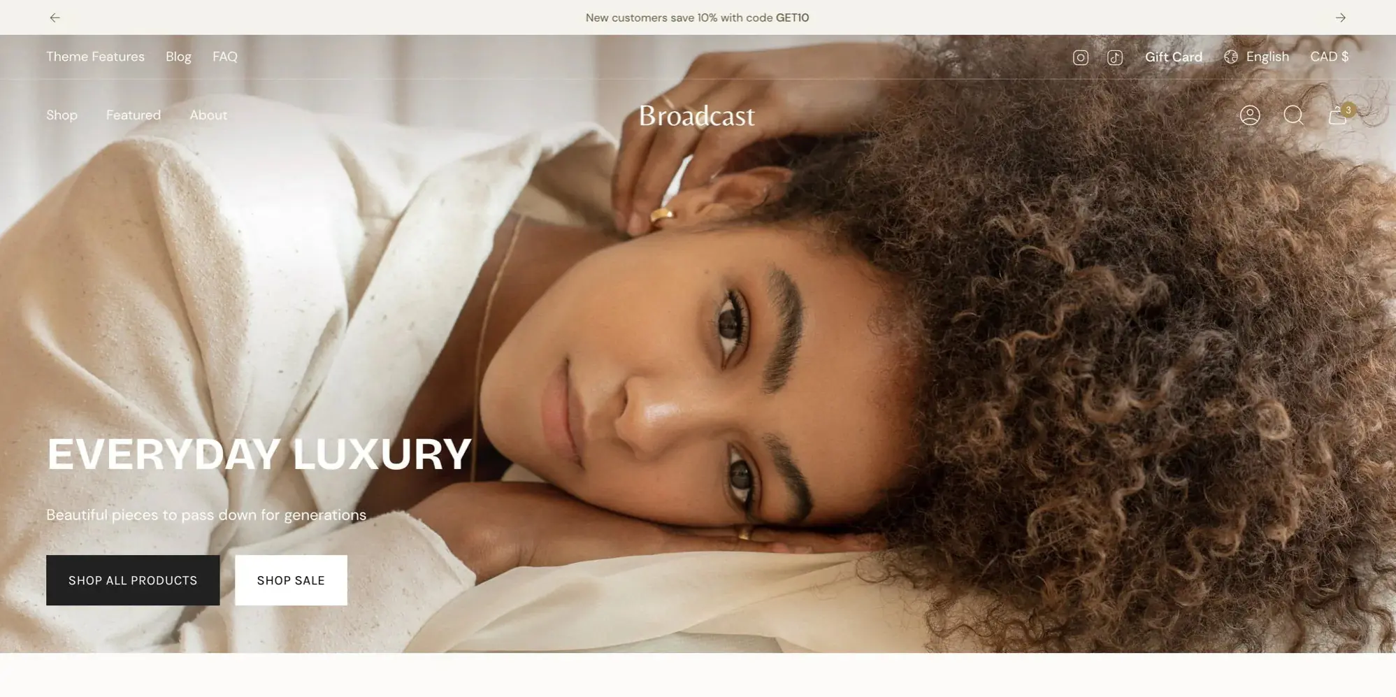 Broadcast Shopify Theme - Clean - Ecommerce Website Template